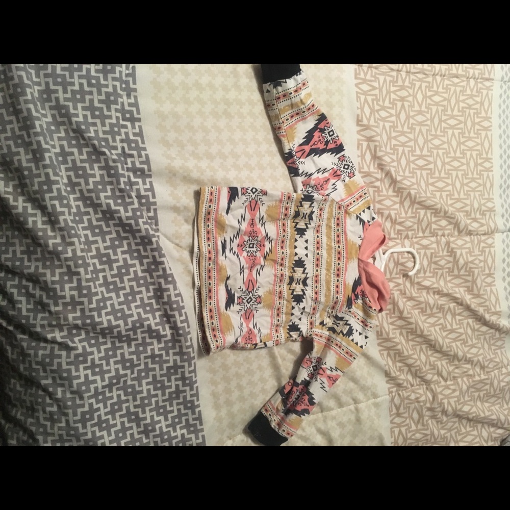 Cute patterned girls hoodie outfit